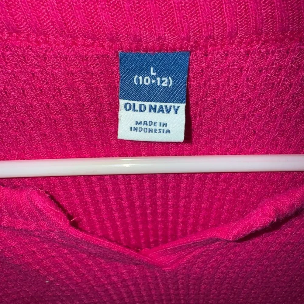 Old Navy size large 10/12 pink long sleeve shirt